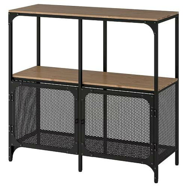 楽天市場】IKEA イケア シェルフユニット ブラック 100x95cm 