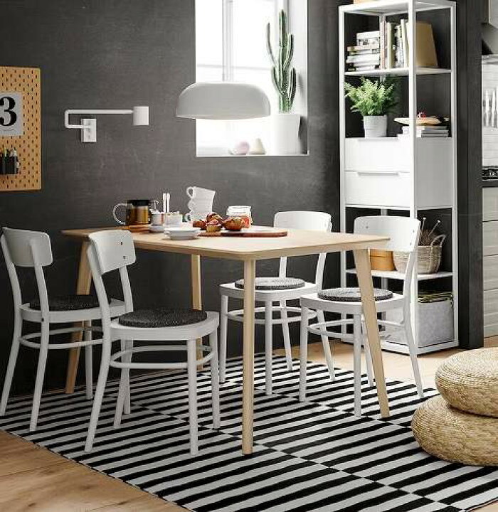 楽天市場】IKEA イケア テーブル アッシュ材突き板 big80365717 LISABO 