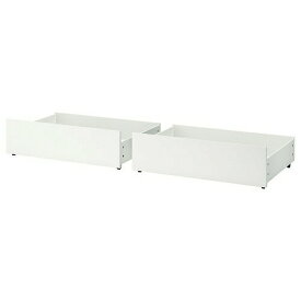 IKEA イケア ベッド下収納ボックス ベッドフレーム用 ホワイト 白 2ピース 200cm big00354497 MALM マルム 日用品雑貨 生活雑貨 収納用品 収納ケース おしゃれ シンプル 北欧 かわいい