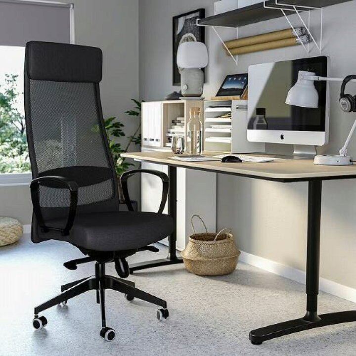 楽天市場】IKEA イケア オフィスチェア ヴィースレ ダークグレー 