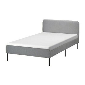 IKEA イケア 布張りベッドフレーム クニーサ ライトグレー 120x200cm big00450125 SLATTUM スラットゥム インテリア 家具 ベッド おしゃれ シンプル 北欧 かわいい