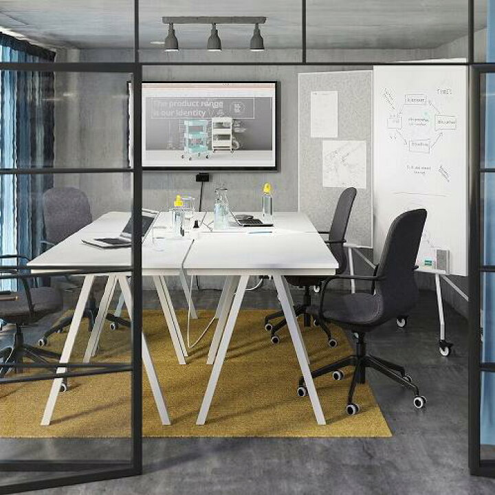 楽天市場】【セット商品】IKEA イケア デスク ホワイト 白 120x70cm 
