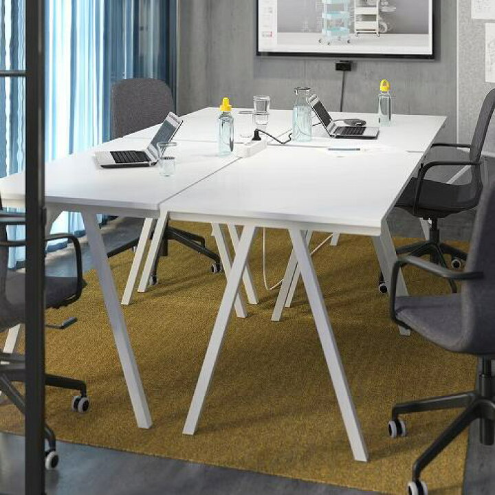 楽天市場】【セット商品】IKEA イケア デスク ホワイト 白 120x70cm 