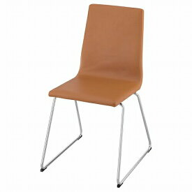 IKEA イケア チェア クロムメッキ グラン ゴールデンブラウン big20534803 LILLANAS リルローネス インテリア 家具 椅子 イス ダイニングチェア おしゃれ シンプル 北欧 かわいい