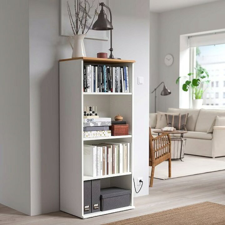 楽天市場】IKEA イケア 本棚 ホワイト 60x140cm big40508855 SKRUVBY 