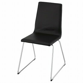 IKEA イケア チェア クロムメッキ ボームスタード ブラック big40534760 LILLANAS リルローネス インテリア 家具 椅子 イス ダイニングチェア おしゃれ シンプル 北欧 かわいい