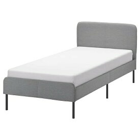 IKEA イケア 布張りベッドフレーム クニーサ ライトグレー 90x200cm big50450123 SLATTUM スラットゥム インテリア 家具 ベッド おしゃれ シンプル 北欧 かわいい