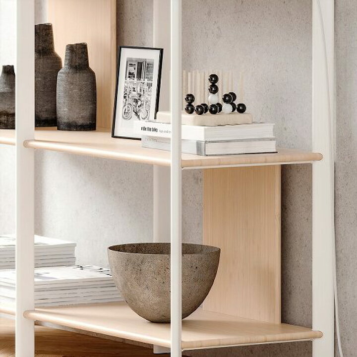 楽天市場】IKEA イケア シェルフユニット ホワイト ライトバンブー 