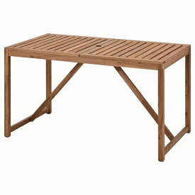 IKEA イケア テーブル 屋外用 ライトブラウンステイン 140x75cm big80511200 NAMMARO ネッマロー アウトドア 屋外家具 ガーデンファニチャー テーブル おしゃれ シンプル 北欧 かわいい
