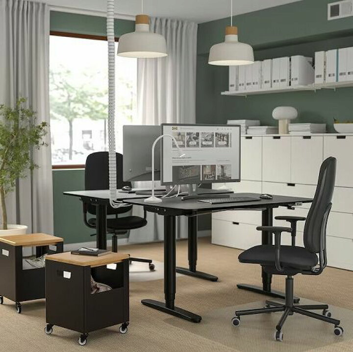 楽天市場】IKEA イケア オフィスチェア アームレスト付き グレースネス 