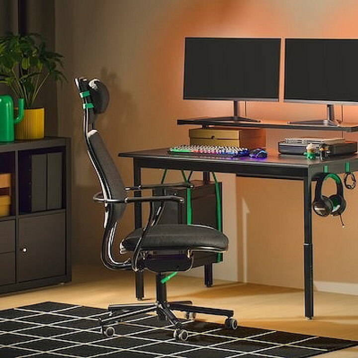 楽天市場】IKEA イケア ゲーミングチェア ヴィースレ ダークグレー 