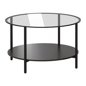 【あす楽】IKEA イケア コーヒーテーブル 75cm ガラス ブラックブラウン 黒 茶 a00213313 VITTSJO ヴィットショー 収納 センターテーブル ローテーブル おしゃれ シンプル 北欧 かわいい 家具