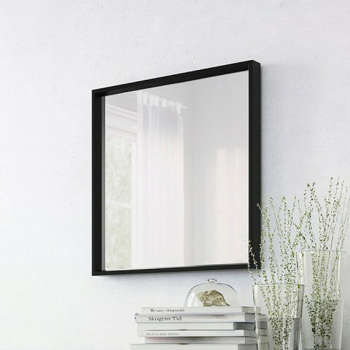楽天市場】IKEA イケア ミラー 鏡 ブラック 黒 65x65cm z50320315 