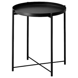【あす楽】IKEA イケア トレイテーブル ブラック 黒 z00411997 GLADOM グラドム 寝具 収納 ナイトテーブル おしゃれ シンプル 北欧 かわいい 家具