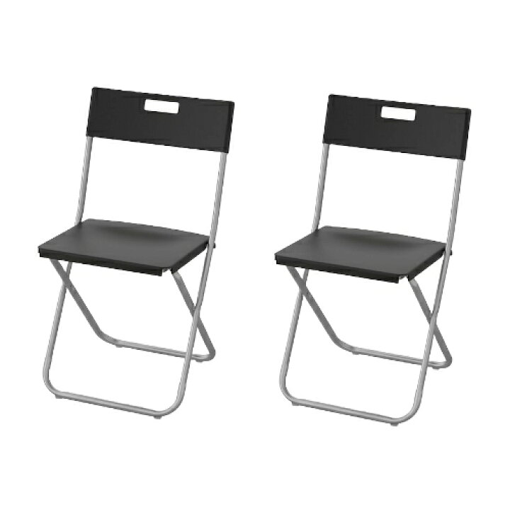 楽天市場】【セット商品】IKEA イケア 折りたたみチェア ブラック 黒 2 