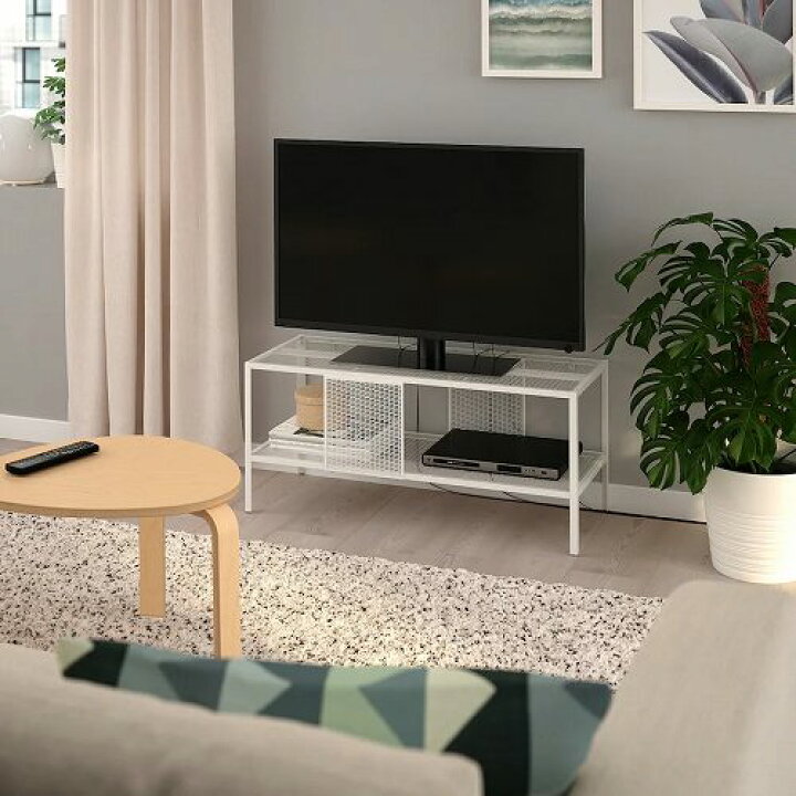 楽天市場】IKEA イケア テレビ台 メタル ホワイト 90x35x40cm 