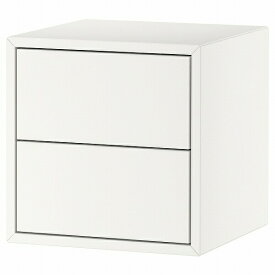 【あす楽】IKEA イケア キャビネット 引き出し×2 ホワイト 白 35x35x35cm n10428916 EKET エーケト インテリア 収納家具 おしゃれ シンプル 北欧 かわいい