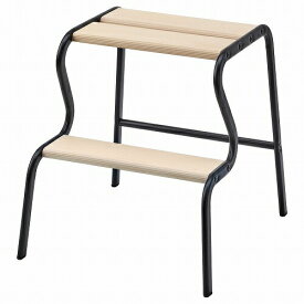 【あす楽】IKEA イケア ステップスツール ブラック 黒 バーチ 踏み台 n40472955 GRUBBAN グルッバン イス チェア おしゃれ シンプル 北欧 かわいい 家具