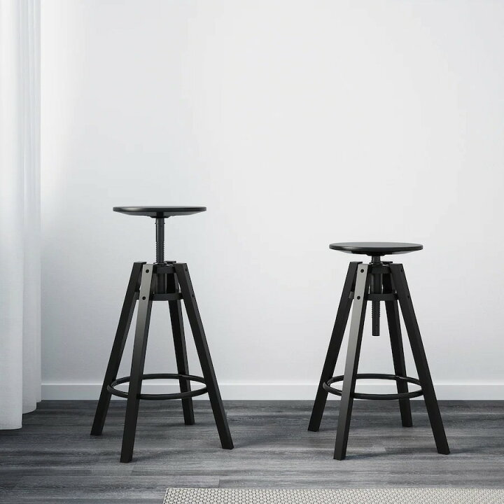 楽天市場】IKEA イケア バースツール ブラック 黒 63-74cm c40161595 