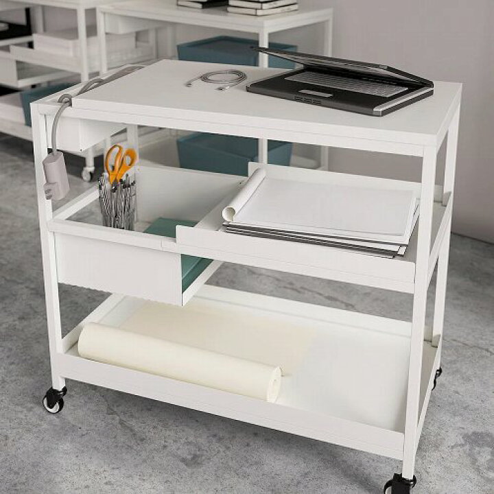 楽天市場】IKEA イケア ワゴン ホワイト 白 80x40cm m90474787 TROTTEN 