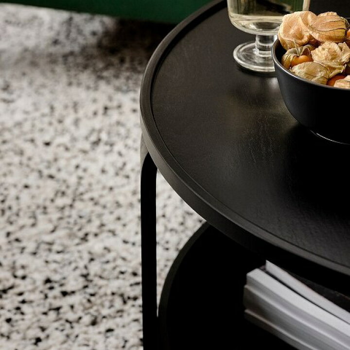 楽天市場】IKEA イケア コーヒーテーブル ブラック 70cm m10500356 