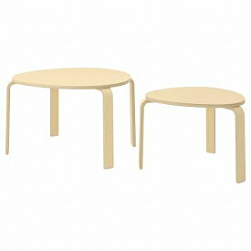 【あす楽】IKEA イケア ネストテーブル2点セット バーチ材突き板 m30280693 SVALSTA スヴァルスタ インテリア 家具 テーブル 机 おしゃれ シンプル 北欧 かわいい