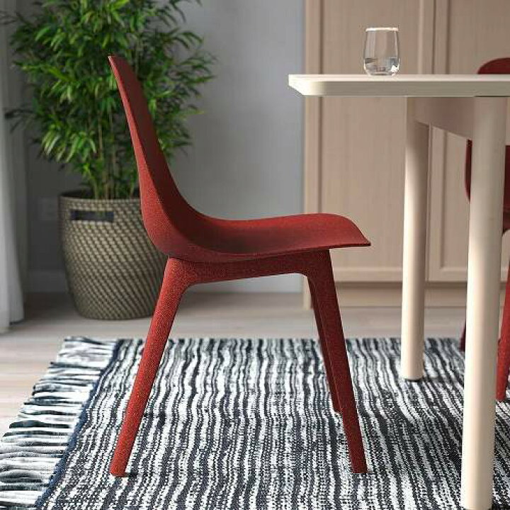 楽天市場】IKEA イケア チェア レッド 赤 m50516553 ODGER オドゲル 