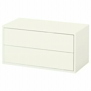 IKEA イケア キャビネット(引き出し×2) ホワイト 70x35x35cm m60333949 EKET エーケト インテリア 収納家具 コンソール チェスト おしゃれ シンプル 北欧 かわいい