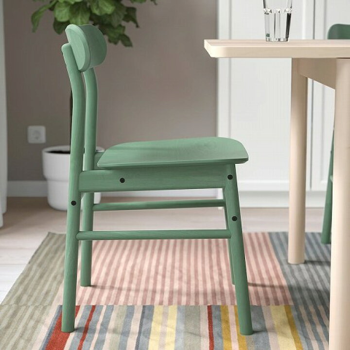 楽天市場】IKEA イケア チェア グリーン 緑 m80412894 RONNINGE 
