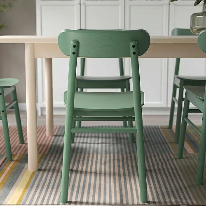 楽天市場】IKEA イケア チェア グリーン 緑 m80412894 RONNINGE 