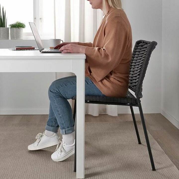 楽天市場】IKEA イケア チェア 室内 屋外用 ダークグレー ブラック 黒 