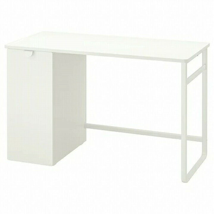 楽天市場】IKEA イケア デスク 引き出し式収納ユニット付き ホワイト  