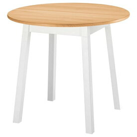 IKEA イケア テーブル 丸形 ライトブラウンステイン ホワイトステイン fp20579962 PINNTORP ピントルプ インテリア 寝具 収納 テーブル ダイニングテーブル おしゃれ シンプル 北欧 かわいい