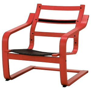 IKEA イケア パーソナルチェア フレーム 背もたれロータイプ付き レッドステイン 赤 m20582200 POANG ポエング インテリア 家具 収納 椅子 イス チェア ラウンジチェア パーソナルチェア おしゃれ