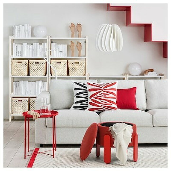 楽天市場】IKEA イケア プーフ 収納付き トネルード レッド m40572747 
