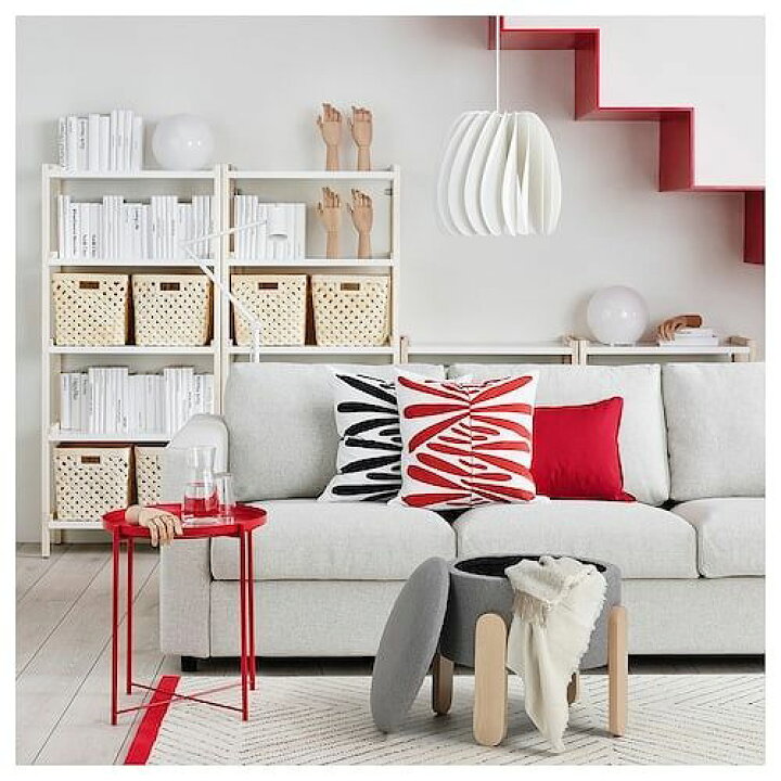 楽天市場】IKEA イケア プーフ 収納付き トネルード グレー m50572742 