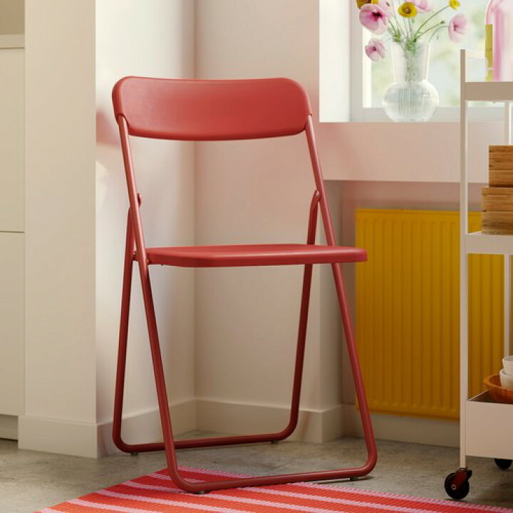 楽天市場】IKEA イケア 折りたたみチェア レッド m40592745 VIHALS 