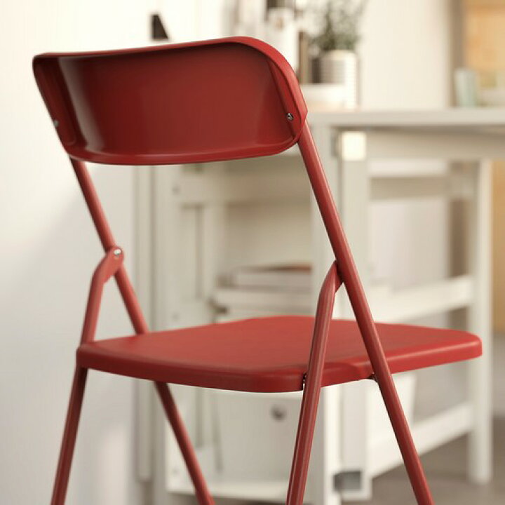 楽天市場】IKEA イケア 折りたたみチェア レッド m40592745 VIHALS 