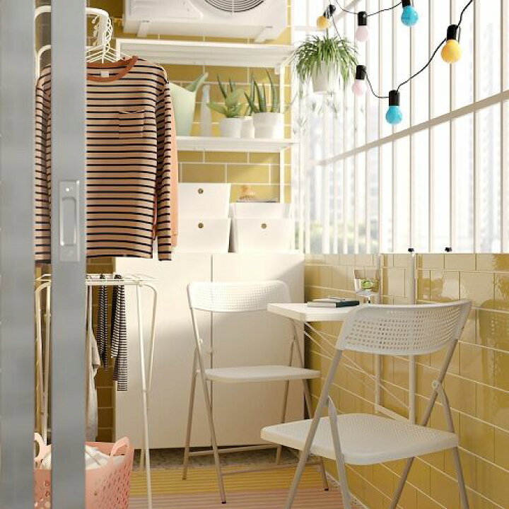 楽天市場】IKEA イケア チェア 屋外用 折りたたみ式 ホワイト 