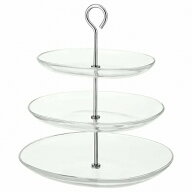 IKEA イケア ケーキスタンド 3段 クリアガラス ステンレススチール a70279843 KVITTERA クヴィッテラ キ…