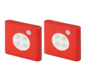 IKEA イケア ワードローブ照明 センサー付き レッド 赤 2ピース n70448761 OLEBY オーレビー インテリア ライト 照明器具 おしゃれ シンプル 北欧 かわいい