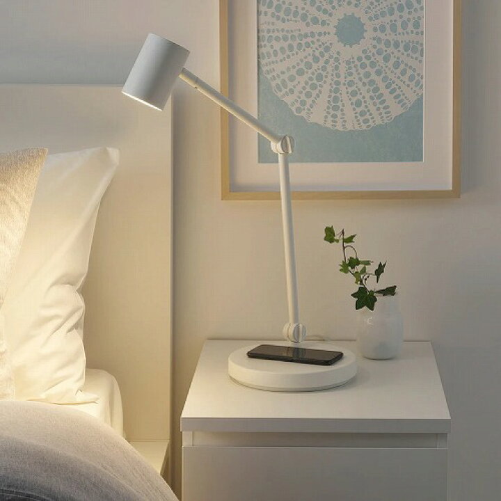 楽天市場 Ikea イケア ワークランプ ワイヤレス充電機能付き ホワイト 白 M Nymane ニーモーネ インテリア 照明器具 デスクライト テーブルランプ おしゃれ シンプル 北欧 かわいい 株式会社クレール