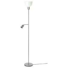 【あす楽】IKEA イケア フロアアップライト 読書ランプ シルバーカラーホワイト 白 m00477714 HEKTOGRAM ヘクトグラム インテリア ライト 照明器具 フロアスタンド おしゃれ シンプル 北欧 かわいい リビング