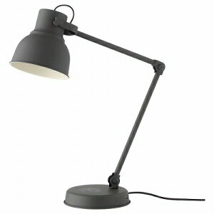 IKEA イケア ワークランプ ワイヤレス充電機能付き ダークグレー m80323440 HEKTAR ヘクタル インテリア ライト 照明器具 デスクライト テーブルライト おしゃれ シンプル 北欧 かわいい