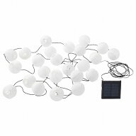 IKEA イケア LEDライトチェーン 全24球 屋外用 太陽電池式 ボール ホワイト m60573897 SOLARVET ソラール…