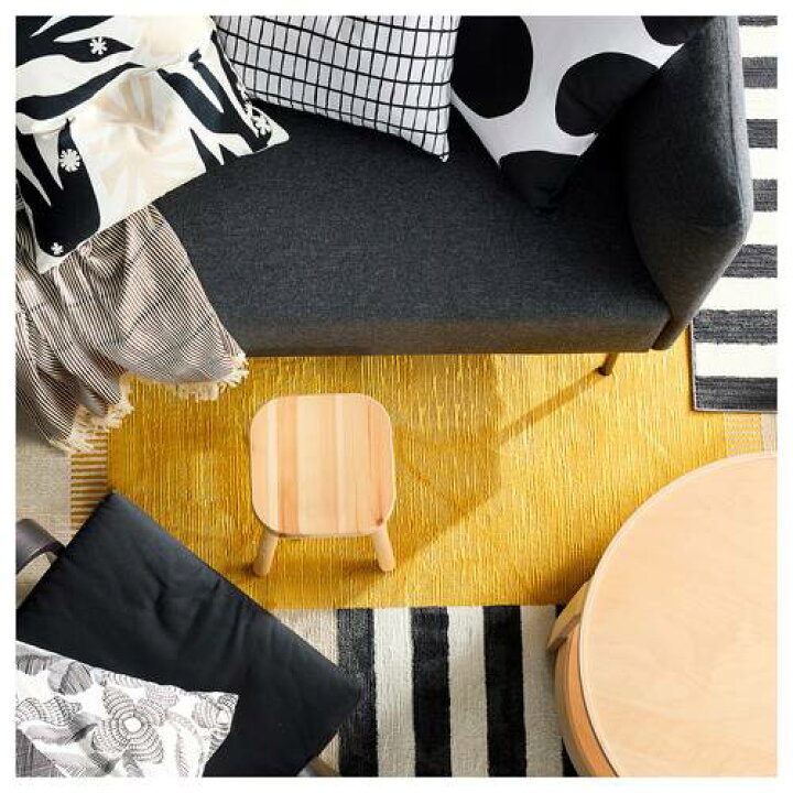 楽天市場】IKEA イケア ラグ パイル短 マルチカラー 133×195cm 