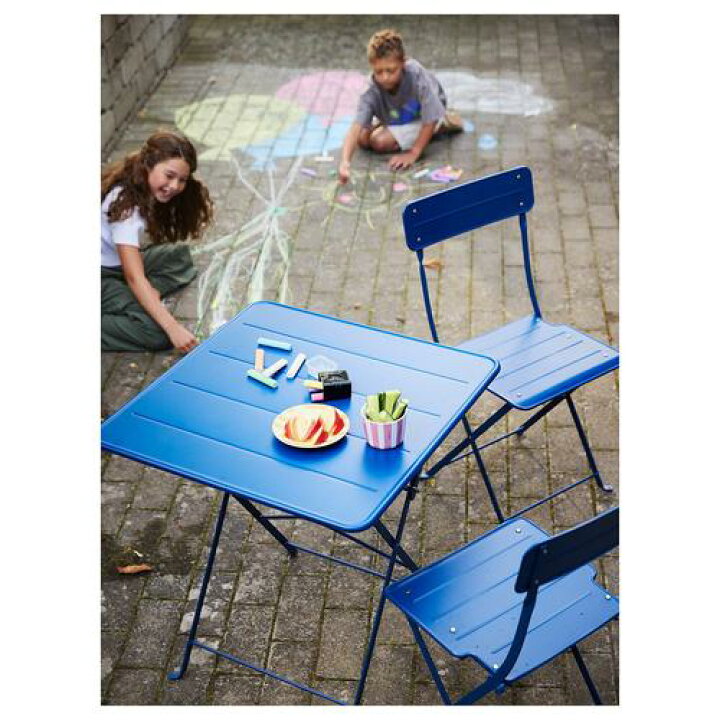 楽天市場】IKEA イケア テーブル＆折りたたみチェア2脚 屋外用 ダーク 