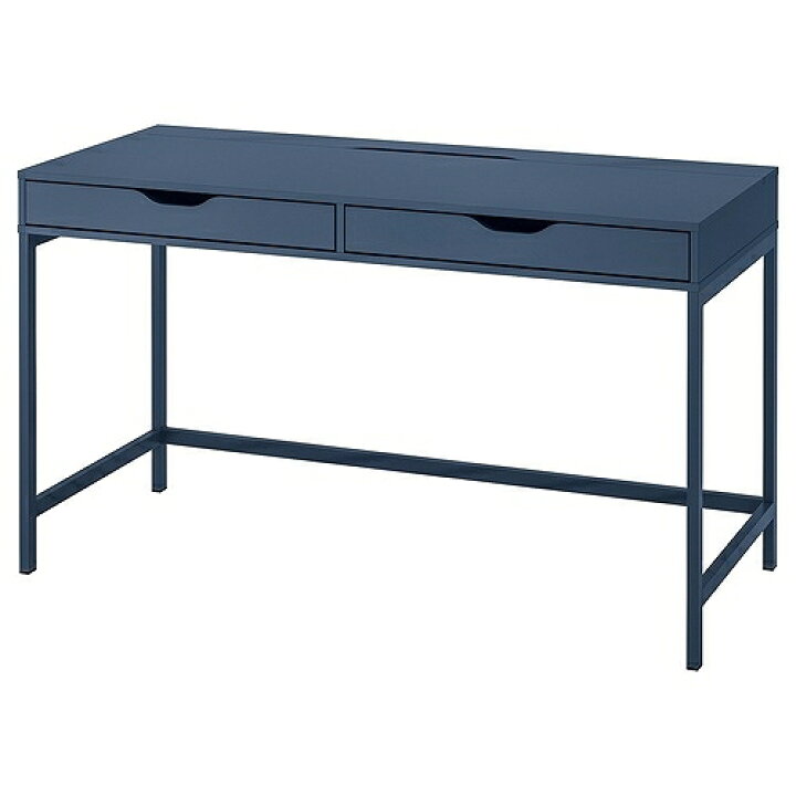楽天市場】IKEA イケア デスク ブラックブルー 132×58cm big50590473 