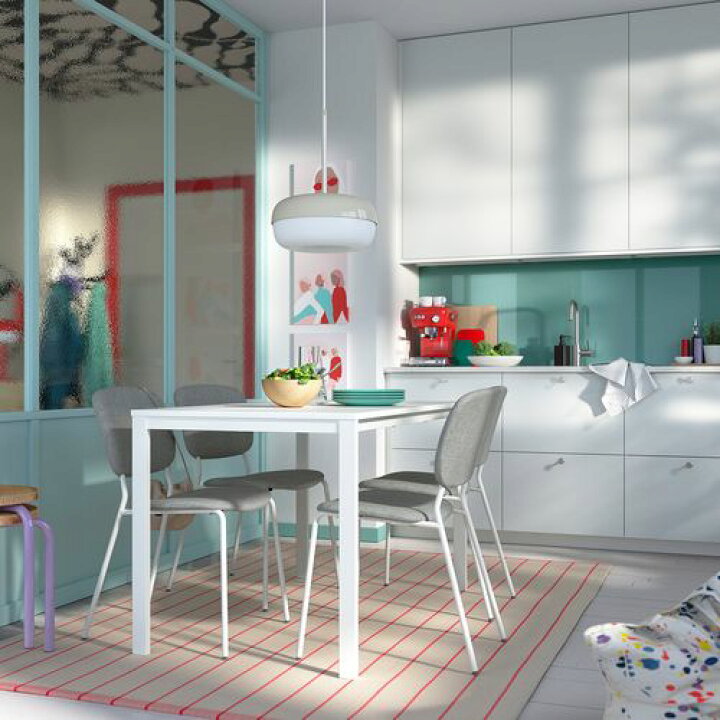 楽天市場】IKEA イケア テーブル ホワイト/ホワイト 125×74cm 