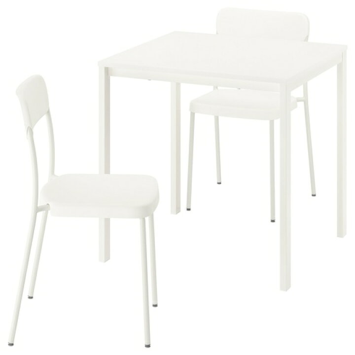 楽天市場】IKEA イケア テーブル＆チェア2脚 ホワイト ホワイト 